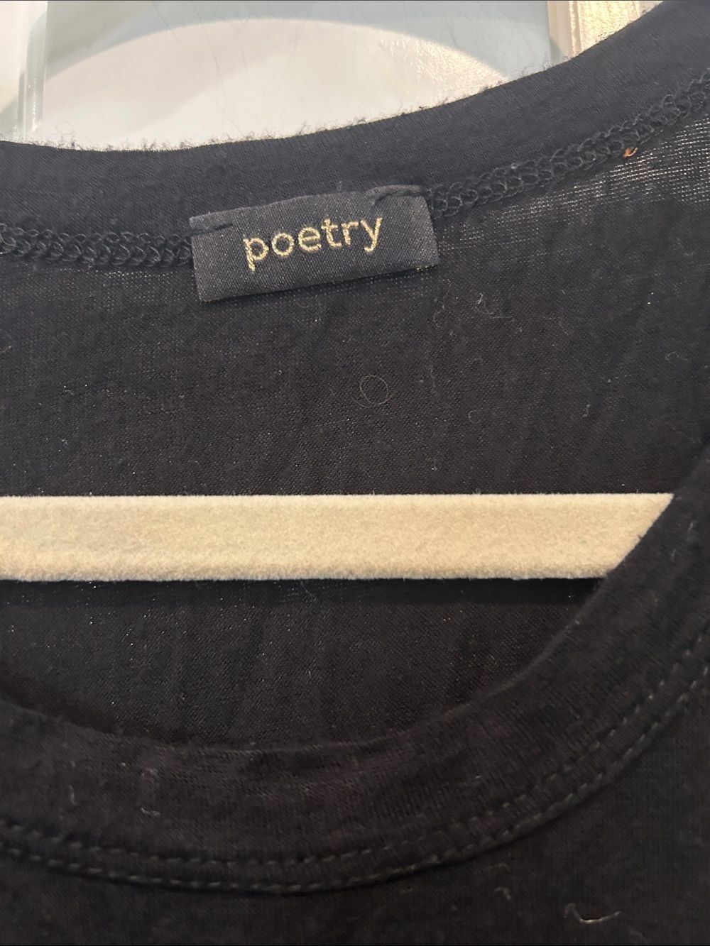 Poetry Black 'BOSS' Graphic Crop Muscle Tank deep, armpits, medium oversized - Picture 2 of 5